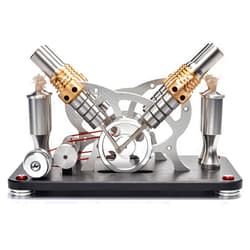 Sunnytech Hot Air Stirling Engine Motor Educational Electricity 4 Cylinders Generator Colorful LED M16-V4-D