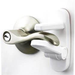 Wappa Baby Door Lever Locks (4 Pack) - Prevents Toddlers from Opening Doors - Durable ABS with 3M Adhesive - Easy One-Hand Operation for Adults, No Tools Needed