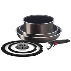 T-Fal Tefal L16690 Tifal Handle Removable Pot Frying Pan Set, 6-Piece Set, Compatible with Gas Fire, Ingenio Neo French Roast, Non-Stick Brown
