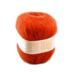 SWEEGICC Premium Mohair Cashmere Wool Knitting Yarn - 50g One Skein,Deep Orange,Perfect for Sweaters, Hats, and Scarves