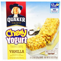 Quaker Chewy Quaker Yogurt Chewy Granola Bar, Vanilla, 6.1-Ounce Packages (Pack of 6)