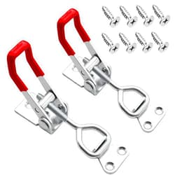 smseace 2 Pack Adjustable Toggle Clamp, 180Kg 400Lbs Holding Capacity Dedicated Button Clamp 4002, Quick Release Pull Latch，with Stainless Steel Screws SJ-4002-2P