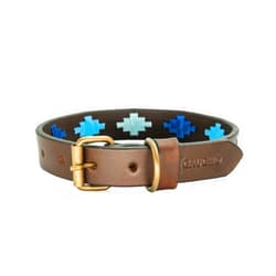 GauchoLife Polo Dog Leather Collar Hand-Stitched (Large, Ombu)