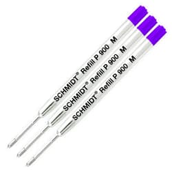 Lanier Pens Lanier Combo Pack - Pack of 3 - Schmidt P900 M Parker Style Ballpoint Refill Medium Tip - Violet