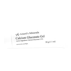 Attard's Minerals Calcium Gluconate Gel 2.5% - Hydrofluoric Acid Neutralizing Gel, 30g Tube