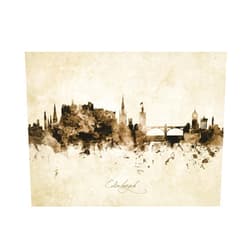 Trademark Fine Art 'Edinburgh Scotland Skyline Vintage' Canvas Art by Michael Tompsett