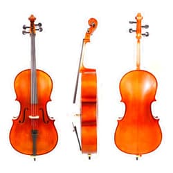 WUQIMUSC Acoustic Cello 1/2 size Cello Instruments Spruce top Maple back Handmade Cello for Students&Beginners&Adults&Kids Professional Cello Kit with Portable Padded Bag, Bow, Rosin