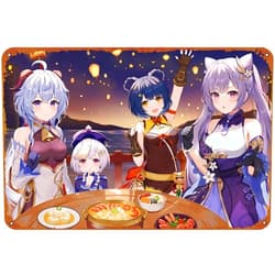 KIVYYB Video Game Genshin Impact Xiangling Keqing Qiqi Ganyu Retro Metal Tin Signs game Poster Vintage Decor Decor for the Home Lake Life Decor for Lakeside Holiday Yard Outdoor Wall Decoration, Lake Life Gifts - 12x 8 Inch