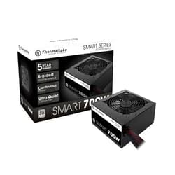 Thermaltake Smart 700W 80+ White Certified PSU, Continuous Power with 120mm Ultra Quiet Fan, ATX 12V V2.3/EPS 12V Active PFC Power Supply PS-SPD-0700NPCWUS-W