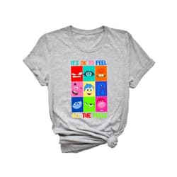 Handmade Inside Out It's Okay To Feel All The Feels Shirt, Mental Health shirt, Inclusion Shirt, Speech Therapy Shirt, Inside Out Christmas Gift Shirt, Emotions Inside Out Shirt, Funny Inside Out Shirt, BCBA Shirt