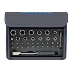 Gedore ' 20 Bit Socket Set with Ratchet 1/4 in TC 666 Mu Textile Bag 35 Piece Set