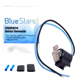 BlueStars Ultra Durable 5303918214 Refrigerator Defrost Thermostat Kit - Exact Fit for Frigidaire Kenmore Electrolux Refrigerators - Replaces 75303918214 892545 AP2150145 PS469522