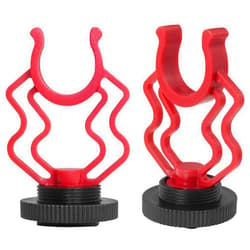LUORNG Shockmount for External Video Mic LUORNG 2PCS On Camera Microphone Shock Mount Holder Bracket with 1/4in Cold Shoe for RODE VideoMicro,MM1,VXR10,MCM-1,M80 Mini Cardioid Shotgun Microphone