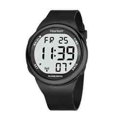 Hearkent Atomic Talking Watch Sets Itself for Visually impaired or Seniors LCD Big Number Easy-to-Read Talking Watch for Elderly
