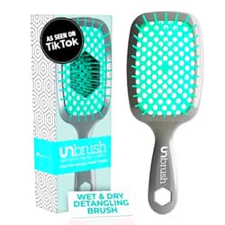 FHI Heat UNbrush Detangling Brush for Pain-Free Brushing on All Wet or Dry Hair Types — Durable DuoFlex Anti-Static Bristles, Lightweight Handle, Vented Hair Brush