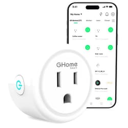 GHome Smart Plug,WiFi Smart Plugs Compatible with Alexa and Google Home,Smart WiFi Outlet with Remote Control and Timer Function,2.4GHz Wi-Fi Only,No Hub Required, ETL FCC Listed,White(1 Pack)