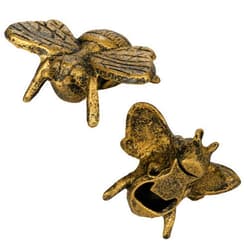 Creative Co-Op Distressed Cast Metal Bee Bottle Opener, Gold