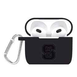 Affinity Bands North Carolina State Wolfpack Engraved Silicone Case Cover Compatible with Apple AirPods Gen 3 (Black)