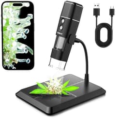 TOMLOV DM1 Wireless Digital Microscope,Handheld USB HD Inspection Camera 50x-1000x Magnification with Stand,Coin Microscope Camera Magnifier for iPhone iPad Android Phone & Computer