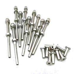 JY-MARINE Cable Railing Swage Threaded Stud Tension End Fitting Terminal for 3/16 inch Cable Deck Railing Hand Swage and Protector Sleeves,316 Stainless Steel (10 Swage Stud+10 Protector Sleeves)