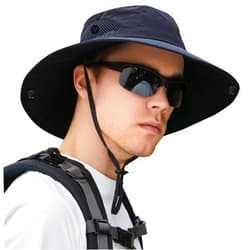 ZOORON Sun Hats for Men Women, Wide Brim Bucket Hats UV Protection UPF50+ Waterproof Boonie Hats for Fishing Hiking Camping