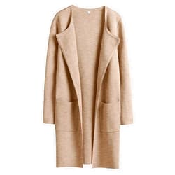 ANRABESS Women's Open Front Knit Lightweight Cardigan Casual Long Coatigan Sweater Lady Jacket Coat 2024 Fall Outerwear
