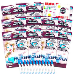 Bendon Disney Frozen Imagine Ink Coloring Book Set for Kids - 12 Pack No-Mess Magic Ink Coloring Books featuring Frozen Elsa and Anna with Barn Bots Stickers and Door Hanger (Frozen Party Favors Bundle)