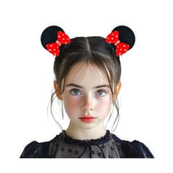 Products4ushop Red Polka Dot Bows Mickey Mouse Ears Clips Barrettes Hair Clips for Theme Costume Party Favor Decoration Accessorries: M3 (MC Sparkling 2)