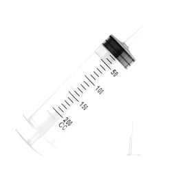 Vaokin 200ml Large Syringes, Individually Sterile Sealed Plastic Syringe for Liquid, Scientific Labs, Measurement, Pet Feeding ,Ink Refilling ,Oil or Glue Applicator(1 Pack)