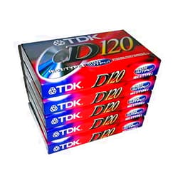 TDK Dynamic Performance D120 High Output IEC I/Type I - 5 Pack Audio Cassette Tapes
