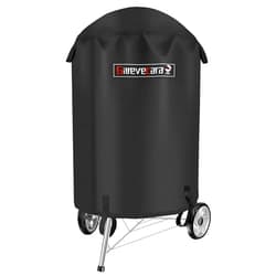 Gunduzi BBQ Grill Cover, 22 Inch Charcoal Kettle Grill Cover, Heavy Duty Waterproof & Dustproof Oxford Fabric Round Barbecue Grill Cover with Handle & Hook&Loop, for Weber, Char-Broil and More Grills