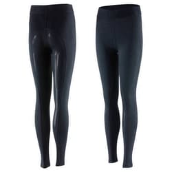 HORZE Madison Kids' Silicone Full Seat Tights - Quick-Dry, Breathable Horse Riding Pants with Wide Waistband