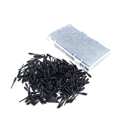 ROOBEEO 2BA Thread Plastic Tip Dart Points 500 Pack Soft Dart Tips Replacement Plastic Dart Tips with Case Dart Accessories Black