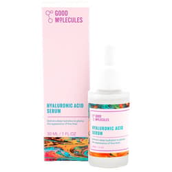 Good Molecules Hyaluronic Acid Serum - Hydrating, Non-greasy formula to Moisturize, Plump - 1% HA, Anti-aging, Water-Based Skincare for Face