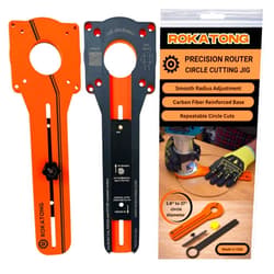 ROKATONG Router Circle Jig for BOSCH Colt 1HP, RYOBI, and RIDGID – Carbon‑Fiber Radius Guide, Adjustable 1.6–37