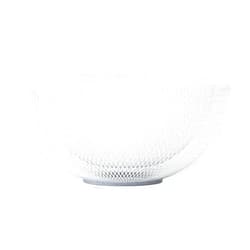 IBWell White Metal Mesh Double-layer Fruit Basket, Large Round Storage Baskets for Bread, Metal Wire Bread Fruit Bowl Vegetable Stand Holder for Snacks, Modern Fruit Bowl Decorate Kitchen Counter