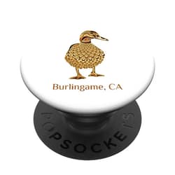 Burlingame CA Mallard Duck Lover Native American Burlingame CA Mallard Duck Bird Lover Native American Style PopSockets Standard PopGrip