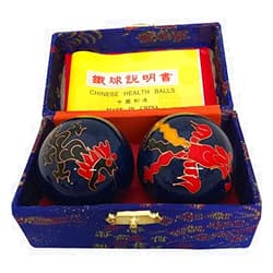 THY ARTS Aeiniwer XGATML YIROCK Baoding Balls Chinese Health Massage Exercise Stress Balls - Blue Dragon #2