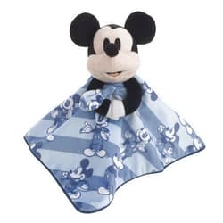 Disney Mickey Mouse Blue, White and Black Lovey Security Blanket
