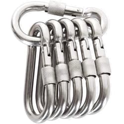 Acquwistach Locking Carabiner Clips, Stainless Steel Spring Snap Hook Locking Carabiner Heavy Duty - 304 Premium Stainless Steel Thumb Screw Carabiner Clip