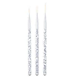 Tbestmax Professional Fine Nail Art Liner Brush UV Gel Painting Acrylic Nail Brushes Striping Brushes for Short Strokes, Details, Blending, Elongated Lines 3 pcs