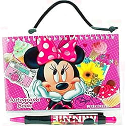 Party Favors Disney Mickey and Minnie Mouse Autograph Note Pads Memo Book- (Minnie Mouse Sweet Thing with Pen)