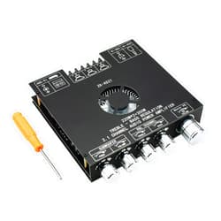 Hosyond TPA3255 Bluetooth 5.1 Power Amplifier Board HiFi 2.1 Channel 220Wx2+350W Digital Audio Receiver Power Amplifier Module with Treble and Bass Control for DIY Speakers