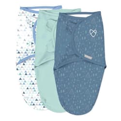SwaddleMe by Ingenuity Original Swaddle with Easy-Change, 100% Cotton, Improves Sleep & Calms Startle Reflex, 3-6 Months, 3-Pack - Mountaineer