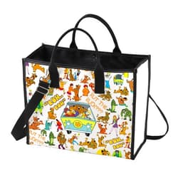 LEVLO Cartoon Dog Makeup Bag Dog Movie Fans Gift Cartoon Dog Makeup Zipper Pouch Bag Dog Movie Fans Merchandise (Ruh Roh LT)