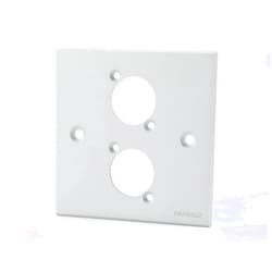 AVSSZ Type 86 Panel Al Alloy Brushed, 1/2/3/4 Hole/Blank Blank Plate Fits Type D Module XLR USB Speaker RJ45 Network RCA BNC Cable Connector Mount, 10PCS/Pack (Type 86 Panel-2 Hole,Silver)