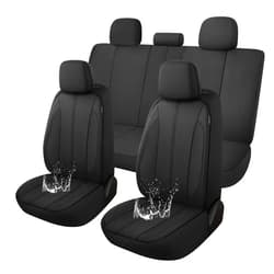 YGL Car Seat Covers for Full Seats,Waterproof Seat Covers for Cars,Durable Neoprene Car Seat Protectors,Interior Covers for Cars,Sedan Van Truck SUV(Black)