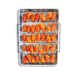 Nordic Ware Extra Large Oven Crisping Baking Tray, with Rack, Silver