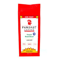 Puroast Coffee Puroast Low Acid Coffee Decaf Whole Bean | Decaf French Roast Whole Bean | Dark Roast | High Antioxidants & High pH |No Bitter Aftertaste | Reduced Heartburn & GERD | Suitable for Cold Brew - 2.2 LB
