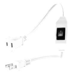 VSEER 2 Prong Extension Cord Polarized Plug 13A 125V with On Off Switch SPT-2 16AWG USA Outlet Saver Power Cord for Chargers/Lamp/Power Adapters etc, 2FT